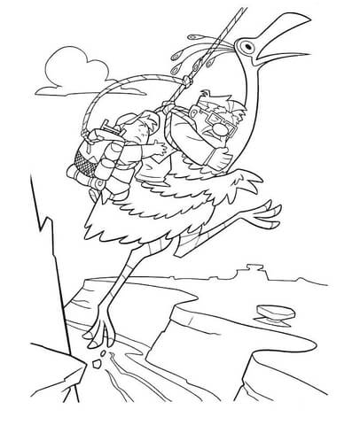 Flying Away  Coloring Page